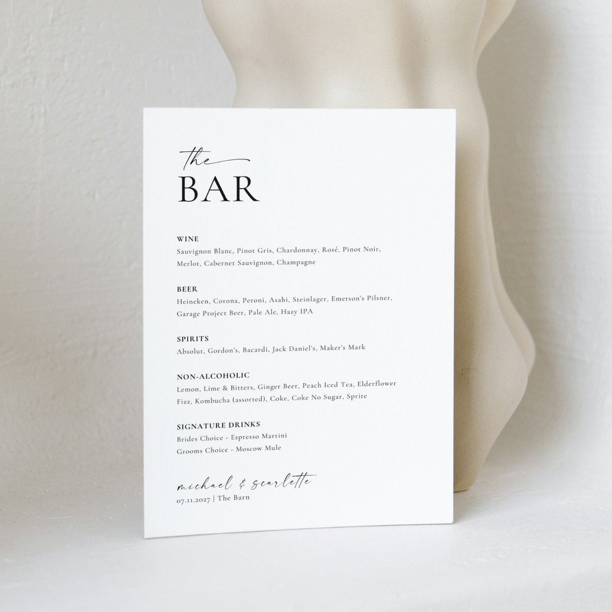 BAR AND DRINKS SIGN