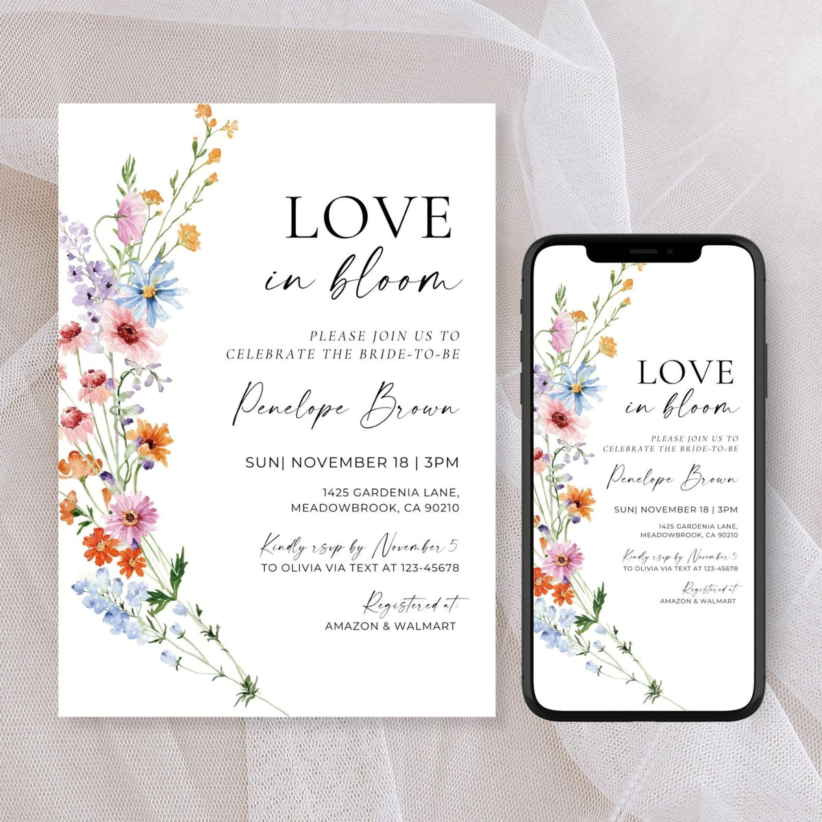 BRIDAL SHOWER SIGNS AND STATIONERY