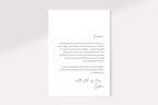 Bridesmaid proposal card back design with heartfelt proposal message, editable Canva bridesmaid card template, printable wedding party proposal card, personalised bridesmaid gift card, instant download wedding stationery.