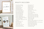 what’s included overview page for minimalist wedding sign bundle – editable canva wedding signage templates for ceremony and reception, includes bar, welcome, seating and table signs