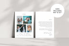 Editable bridesmaid proposal card front and back design, printable wedding party proposal card template, Canva bridesmaid card with photo collage, personalised bridesmaid gift, instant download wedding stationery template.