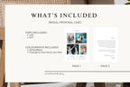 What's included editable bridesmaid proposal card template bundle, Canva bridesmaid proposal card with front and back designs, printable wedding party proposal card, instant download editable wedding stationery template.
