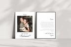 Editable bridesmaid proposal card displayed in luxury mockup, printable Canva bridesmaid proposal template, elegant wedding party announcement card, minimalist digital download
