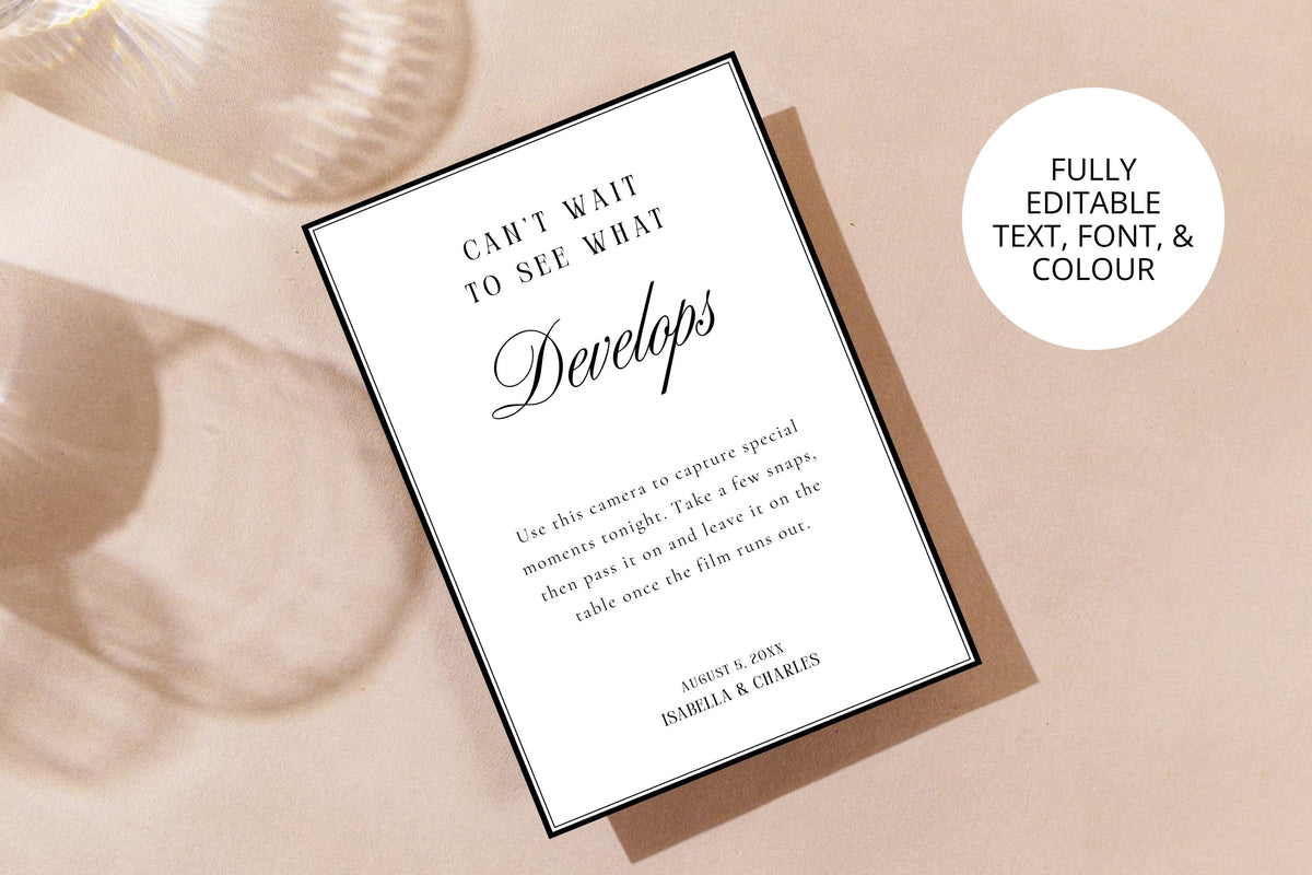 Editable Wedding QR Code Photo Sharing Template, Instant Download Canva Wedding Sign, Modern Minimalist Wedding Reception Printable, Fully Editable Template