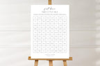 Wedding song guessing game sign template, editable first dance challenge sign, printable wedding reception activity poster, minimalist wedding decor printable, modern wedding entertainment sign, Canva wedding sign template, instant download wedding game