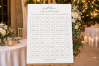 Wedding first dance song challenge sign template, guess the first dance song wedding game, editable wedding reception sign, printable wedding activity poster, elegant wedding entertainment sign, minimalist Canva wedding template, interactive guest experience