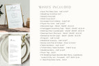 Elegant editable wedding signage bundle template with minimalist serif fonts, wedding welcome signs, unplugged ceremony sign, seating chart, and printable wedding decor
