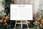 Floral Wedding Word Search Sign, Elegant Sip and Search Wedding Reception Game, Printable Wedding Guest Activity Poster, Editable Canva Wedding Template, Instant Download