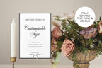 Editable wedding sign Canva template with floral styling, customizable wedding welcome sign, printable wedding reception sign, instant download editable wedding decor