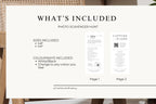 What’s included Canva listing preview for I Spy and Capture the Love photo scavenger hunt game, 4x8 and 4x9 printable templates