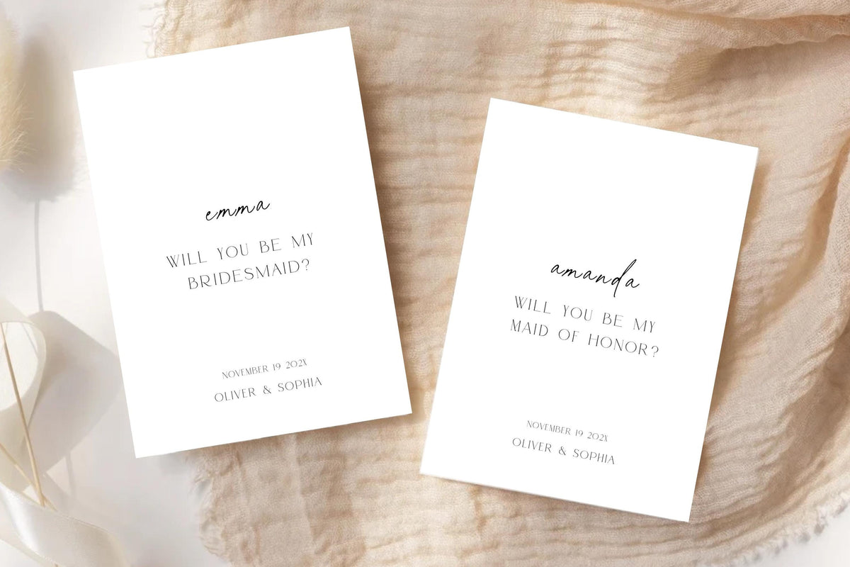 Bridesmaid proposal booklet template with editable pages, modern bridesmaid proposal card Canva template, wedding party proposal booklet printable, maid of honour proposal gift, instant download wedding stationery