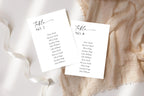 Neutral beige wedding seating chart cards flat lay mockup, editable table seating sign template, minimalist wedding signage printable with modern calligraphy font