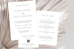 Elegant beige wedding invitation template set with RSVP card, minimalist printable wedding stationery suite, modern editable Canva wedding invite bundle, luxury neutral wedding invitation design