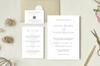 Wedding invitation suite template, editable wedding invitation Canva template, RSVP card template, details card template, printable wedding stationery set