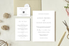 Modern wedding invitation suite template with RSVP and details cards, minimalist editable wedding stationery set, neutral beige Canva wedding invite bundle, printable wedding invitation collection