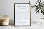 Framed our vows wall art printable on neutral background – modern minimalist wedding vows template, customizable Canva digital download gift for couples.