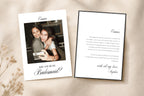 Editable bridesmaid proposal card Canva template with Polaroid photo, printable maid of honour proposal card, modern minimalist bridesmaid proposal gift, editable wedding party card download