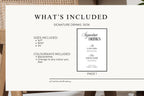 What's included editable Canva wedding sign template, signature drinks printable wedding bar menu, instant download digital wedding sign, fully editable reception signage
