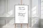 Modern editable unplugged ceremony sign printable in elegant wedding venue, minimalist wedding signage template, black and white ceremony sign, Canva wedding template instant download, A1 wedding sign