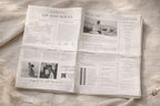 Open wedding newspaper template layout, editable wedding program newspaper, printable wedding timeline and order of events newspaper, DIY Canva wedding newspaper template download
