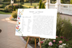 Outdoor Wildflower Wedding Seating Chart Template, Editable Botanical Seating Plan Sign, Printable Wedding Reception Seating Display, Canva Wedding Decor Template
