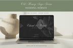 Wedding Website Template: Old Money Sage Green Classic Web Invitation With Online RSVP (Editable Template), SG02
