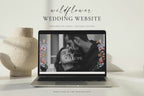 Wildflower Wedding Website Template: Minimalist Web Invitation With Online RSVP (Editable Template), WF18