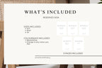What's Included Wedding Template Bundle Preview, Editable Reserved Wedding Sign Canva Template, Instant Download Printable Wedding Sign Package