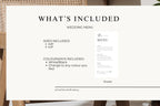 Minimalist Wedding Menu Template: Printable Canva Dinner Card (Instant Download), MC25