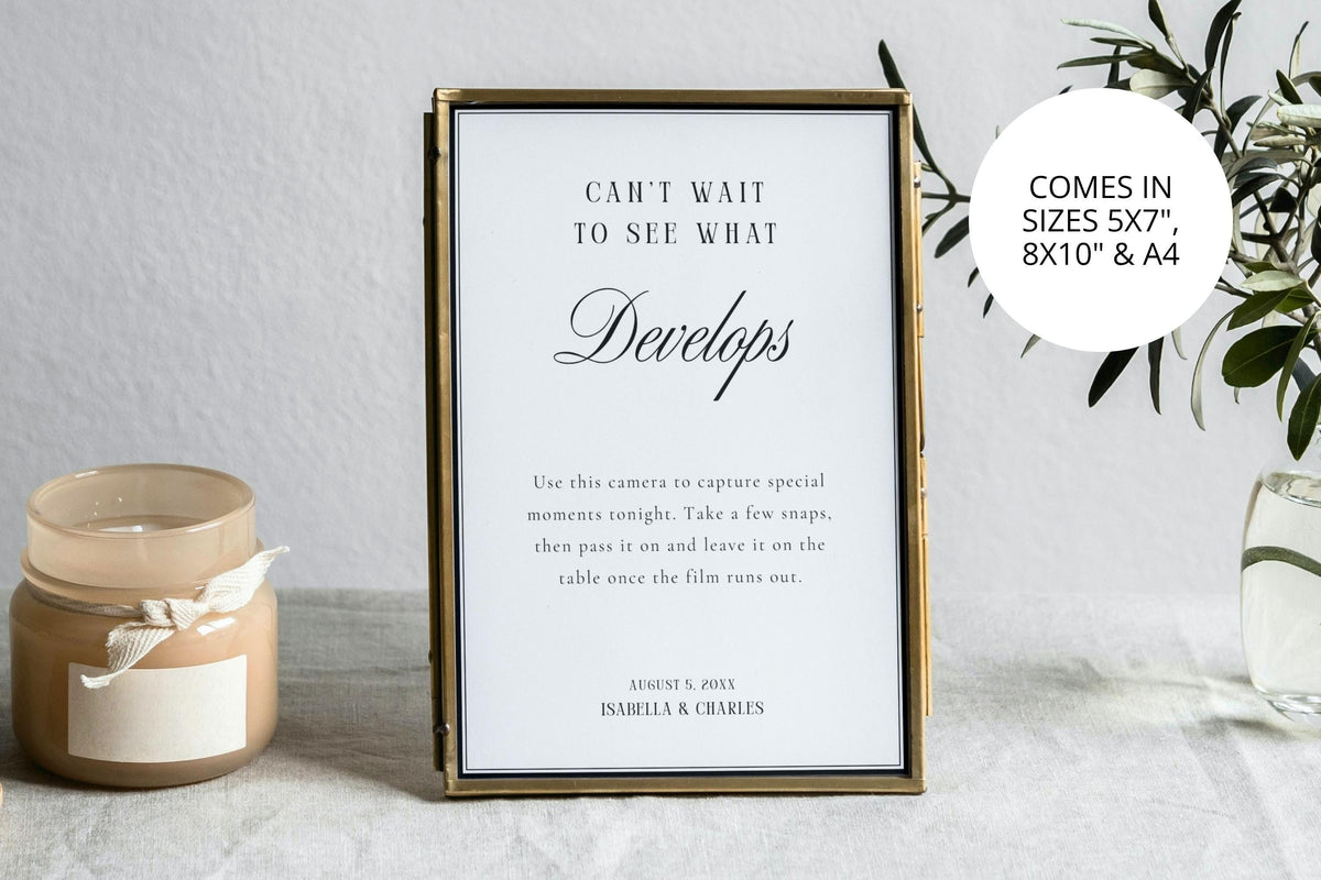 Modern Wedding QR Code Photo Upload Sign Template, Editable Wedding Photo Sharing Printable, Minimalist Reception Sign, Instant Canva Download, Elegant Wedding Decor