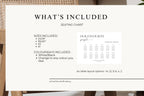 Landscape Wedding Seating Chart Template: Modern Elegant Design (Editable Canva), MC25