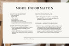 Canva wedding website template information guide explaining editable text, fonts, colours, photographs and layout, plus RSVP forms, sharing and website publishing.