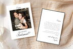 Minimalist bridesmaid proposal printable template with editable photo, Canva wedding party proposal card, modern maid of honour proposal gift, instant download template