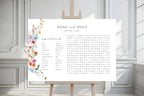 Modern Wildflower Wedding Seating Chart Printable, Editable Floral Seating Plan Sign, Botanical Wedding Reception Decor, Canva Wedding Sign Instant Download