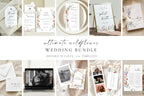 Editable wildflower wedding signs bundle Canva template, printable floral wedding signage set, romantic botanical wedding decor, DIY wedding signs instant download